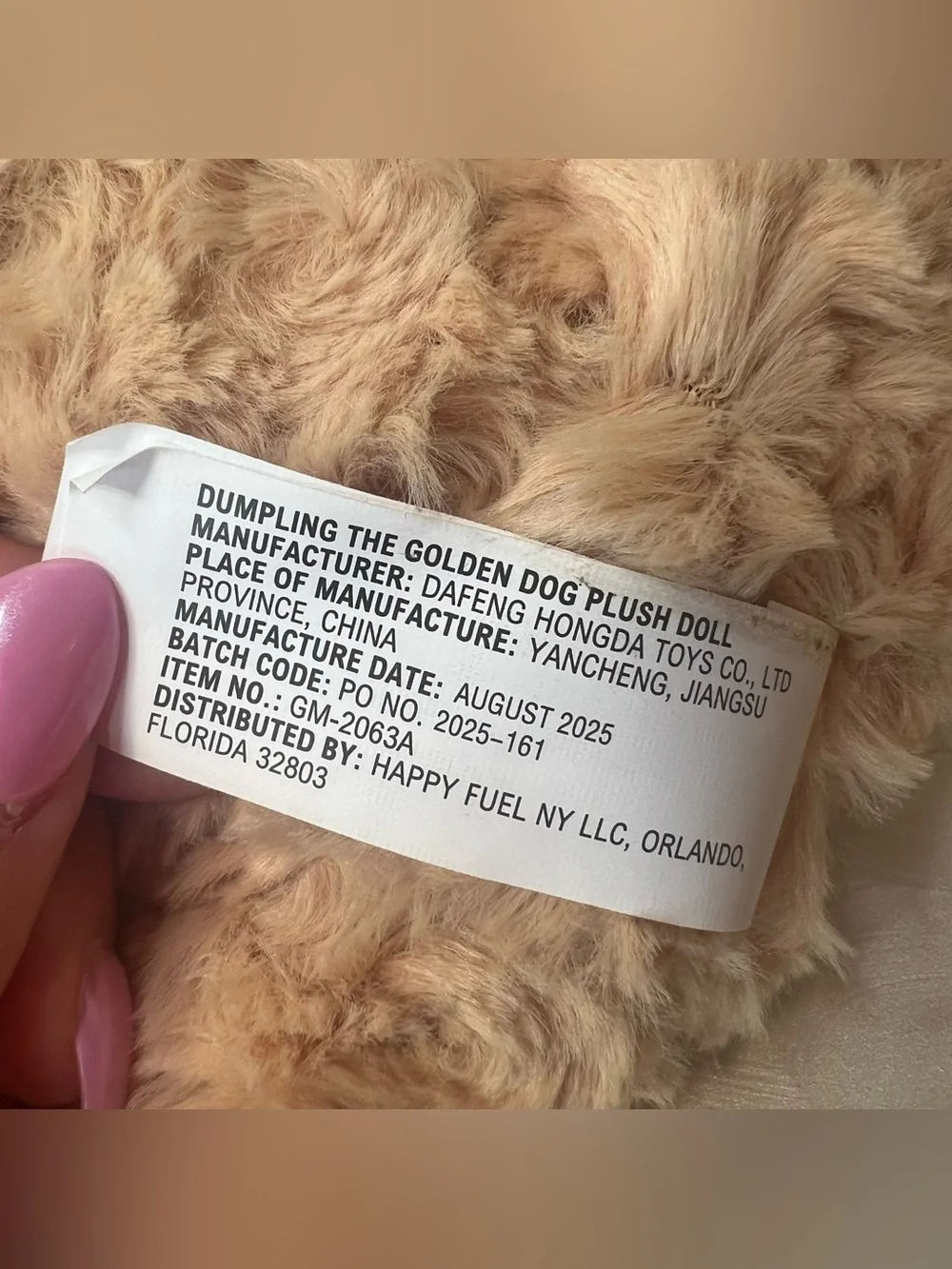 Happy Fuel‎ Dumpling The Golden Dog Plush Heating Pad Golden Retriever NWT